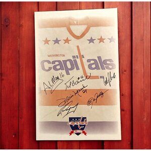 Washington Capitals signed Autographed poster Hockey Alumni NHL Bondra Langway